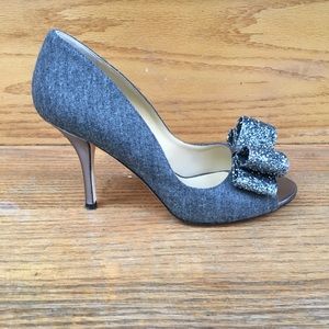 Kate Spade Glitter Bow Pumps